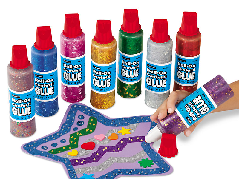 Roll-On Confetti Glue - Set of 8