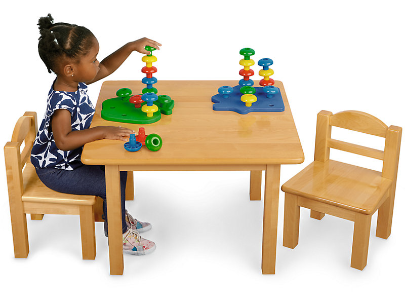 Toddler Hardwood Table Chairs Set At Lakeshore Learning