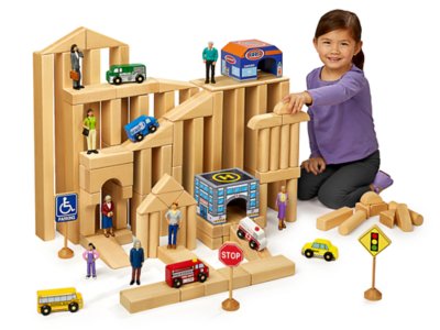 wooden play blocks