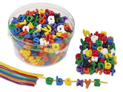 alphabet lacing beads