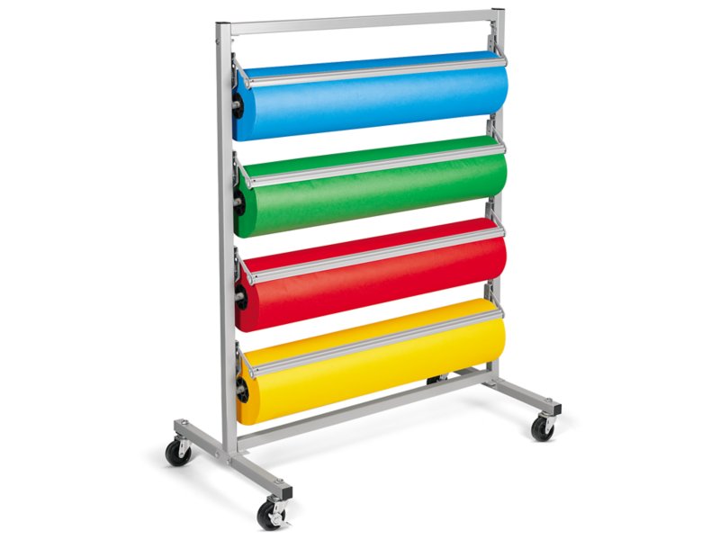 Portable Butcher Paper 4-Roll Holder/Cutter Floor Rack at