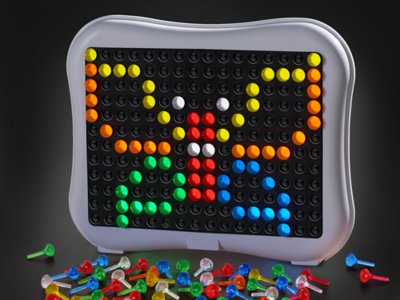 light pegboard toy