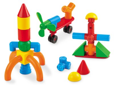 plastic magnetic building shapes