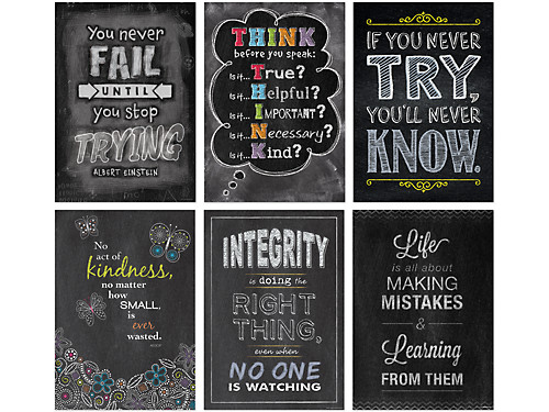 Chalk It Up! Think Positive Poster Pack, 3 Posters - CTP7486, Creative  Teaching Press