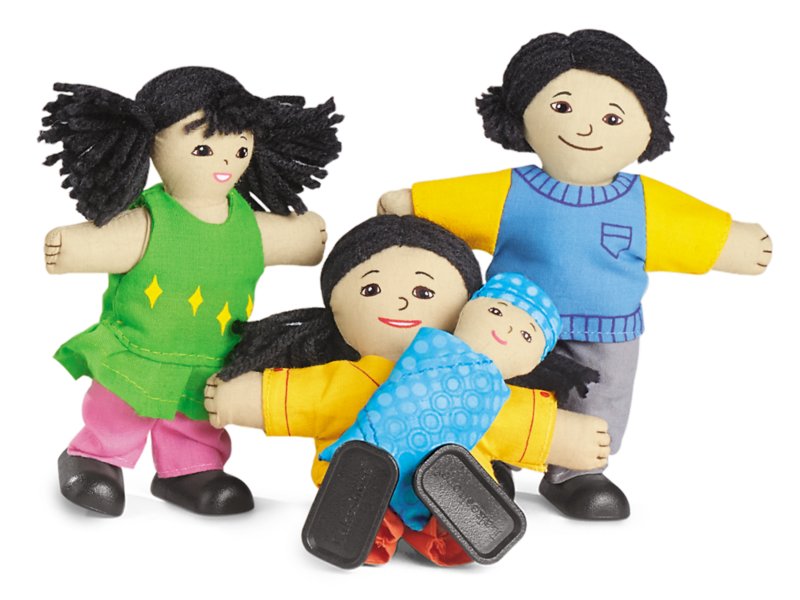 Soft & Poseable Asian Family - Set of 4