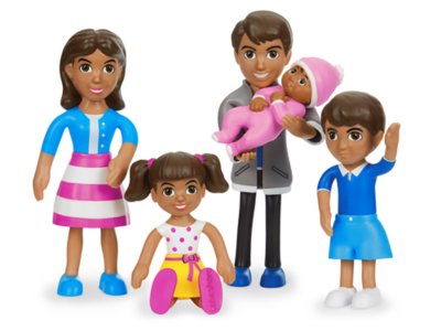 hispanic dollhouse family