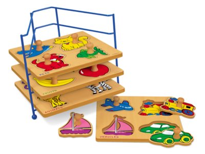 wooden puzzles with knobs for toddlers