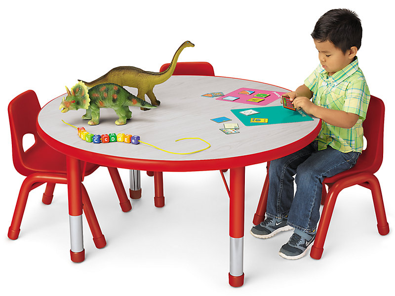 Kids Color Adjustable Round Tables At, Round Kids Table