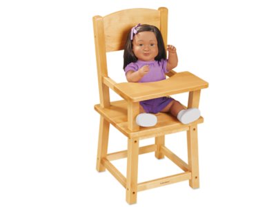 wooden baby doll high chair