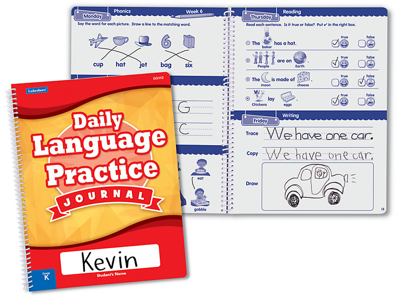 Daily Language Practice Journal Kindergarten At Lakeshore Learning