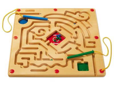 wooden magnetic maze