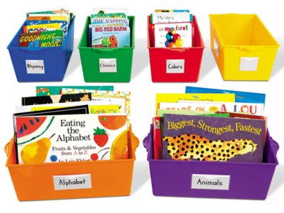 plastic book tubs