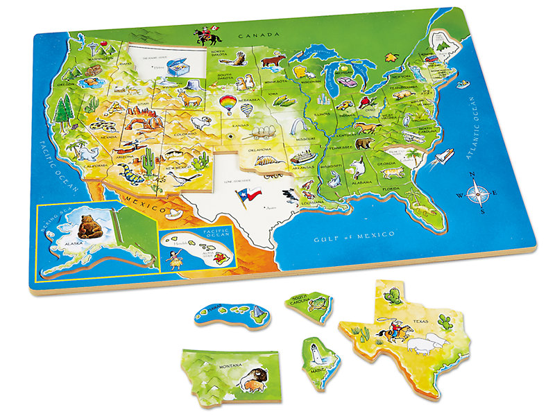 Map Of Usa Puzzle U.S.A. Map Puzzle at Lakeshore Learning