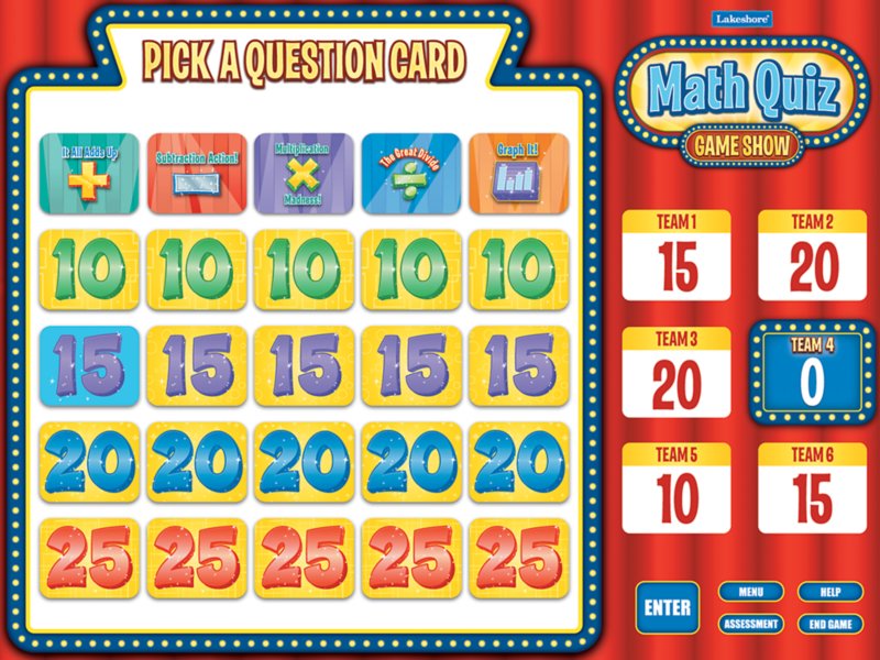 Math Quiz Game Show - Gr. 1‑3 - Interactive Cd-Roms At Lakeshore Learning