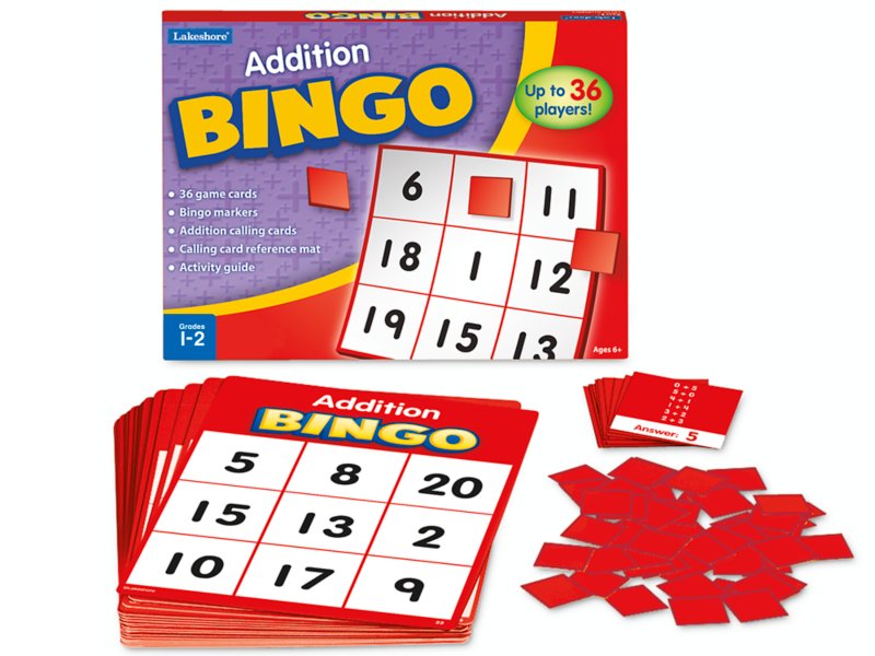Addition Bingo Game Preschool Counting & Math