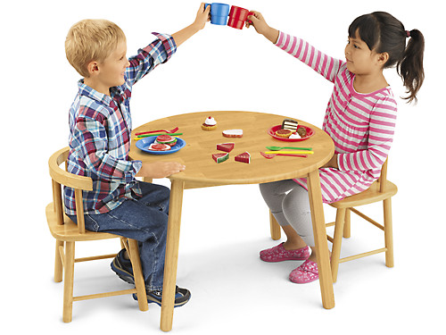 Butcher Block Table And Chair Set