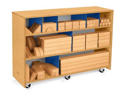 wooden block set with storage