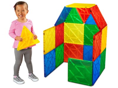 plastic magnetic building squares