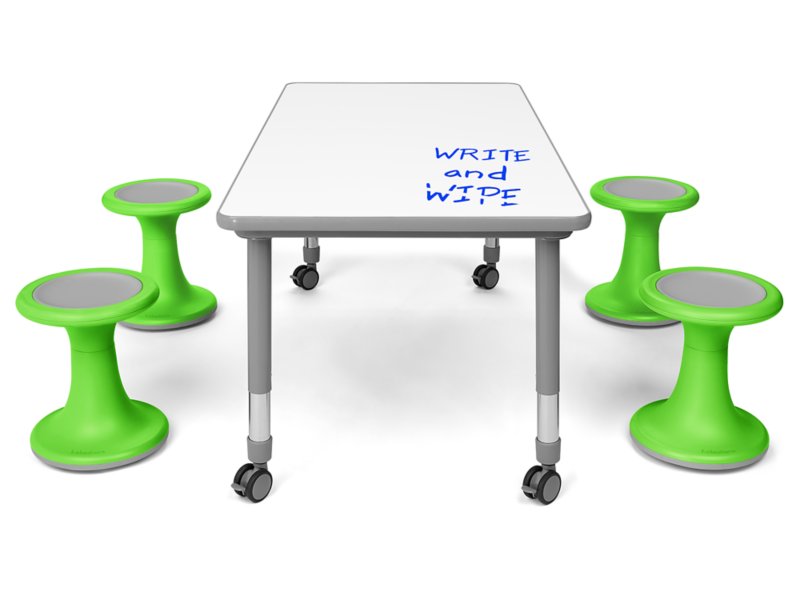 Flex Space Write Wipe Table Wobble Chairs Bundle at Lakeshore