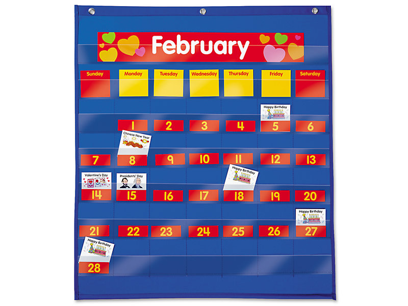 classroom calendar pocket charts learning lakeshore kit window close teaching