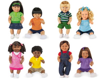 multicultural baby doll set