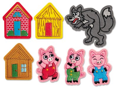 3 little pigs toy set