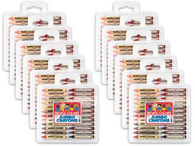 Jumbo People Colors® Crayons Set of 12 Packs at Lakeshore Learning