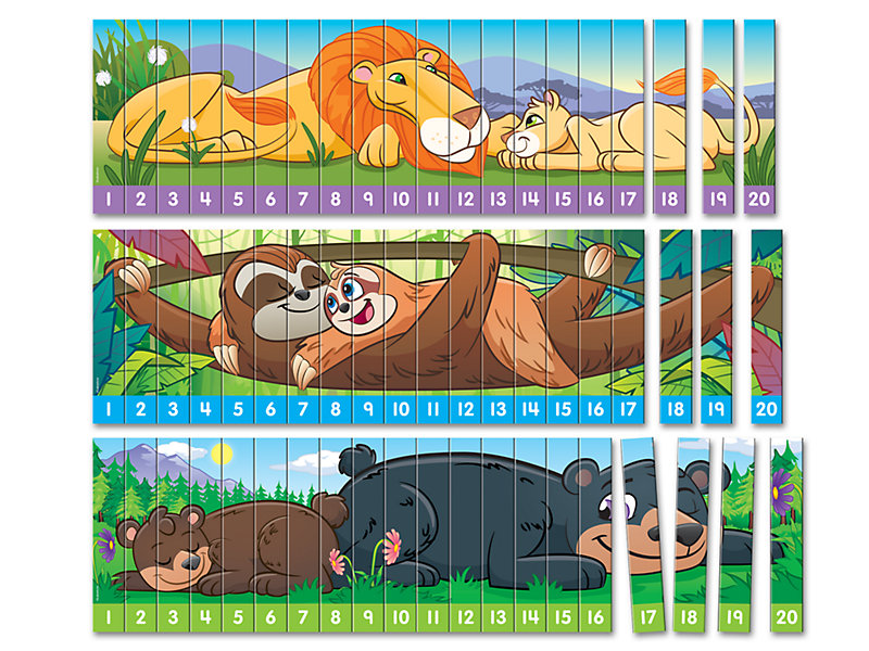 FREE Back to School Sequencing Numbers 1-10 Printable Puzzles