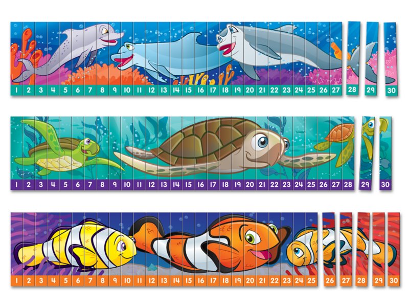 Sequencing Numbers 1-30 Puzzles - Set of 3 at Lakeshore Learning