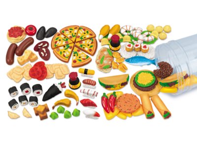 children's play food and dishes