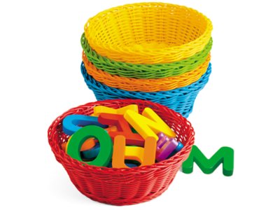 DishwasherSafe Round Multicolor Baskets Set of 5 at Lakeshore Learning