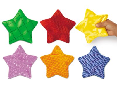 Sensory Star Beanbags Set of 6 at Lakeshore Learning
