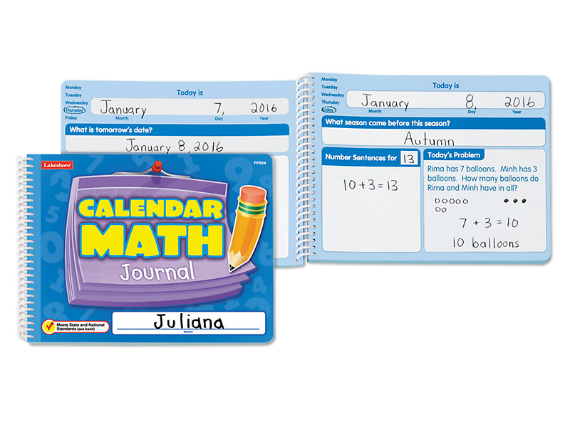 Calendar Math Journal At Lakeshore Learning