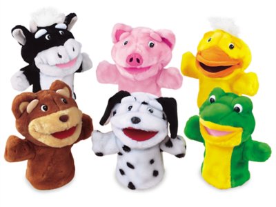 rubber animal puppets