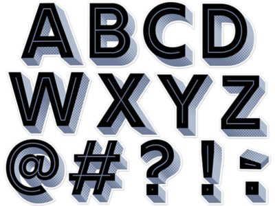 Black 3D 5" PunchOut Letters at Lakeshore Learning