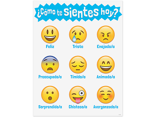 Emoji Fun Spanish Feelings Poster at Lakeshore Learning