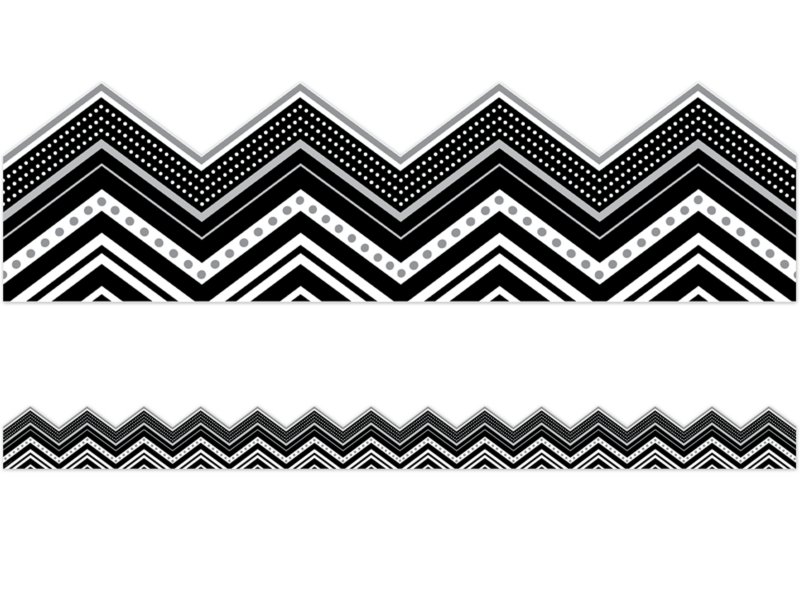 Paper Black Chevron Bulletin Board Borders