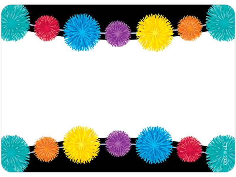 Bold Bright Pom Pom Name s At Lakeshore Learning