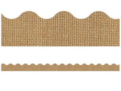 Shabby Chic Burlap Scalloped Border at Lakeshore Learning
