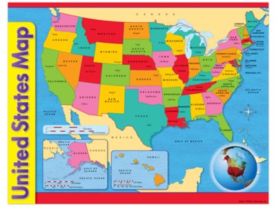 United States Map Poster At Lakeshore Learning   Ste38097