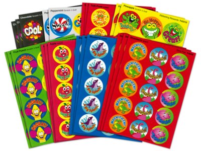 200 Scented Smelly Mixed Motivational Reward Stickers For School