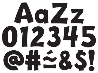 Black Playful 4" PunchOut Letters at Lakeshore Learning