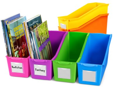 plastic book tubs