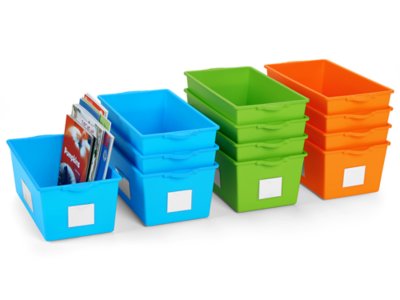 plastic book tubs