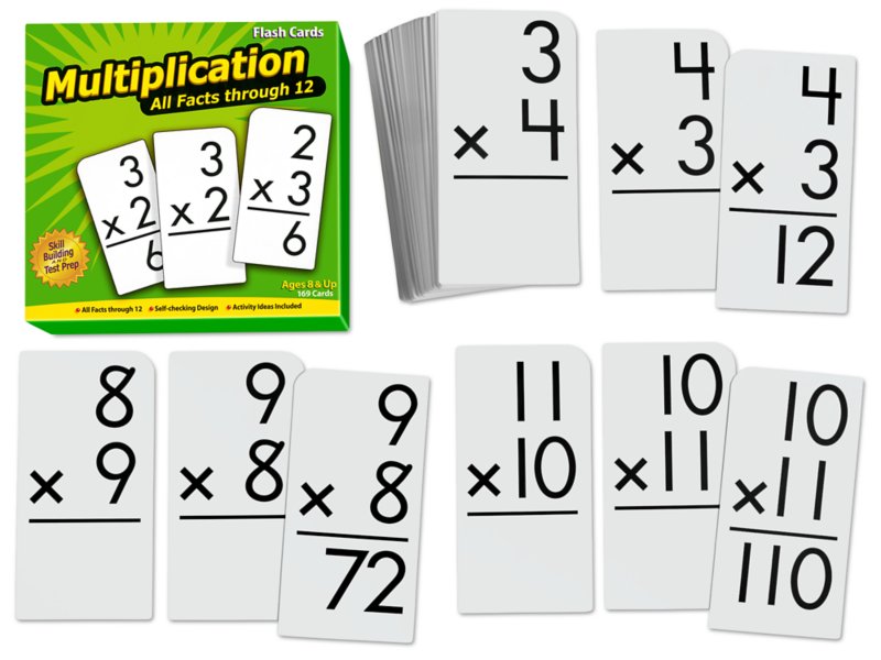 Multiplication All Facts 0 12 Flash Cards At Lakeshore Learning