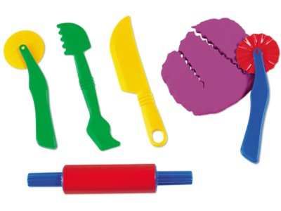 Colorations Plastic Fun Dough Scissors for Texture, Set of 12, 3 Designs,  Easy Clean, Safe, Arts & Crafts, Sculpting, Clay, for Kids, Durable DSCISSOR