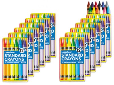Lakeshore 12Color Standard Crayons Set of 12 Student Packs at