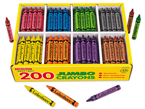 Premium Washable Jumbo Crayons 8 Color