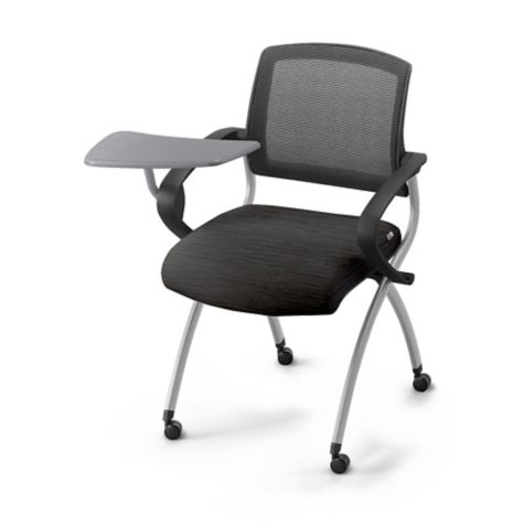 Nbf Nex Fabric Mesh Nesting Chair W Tablet Arm Officechairs Com