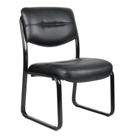 Dorrit Armless Bonded Leather Guest, Leather Guest Chair